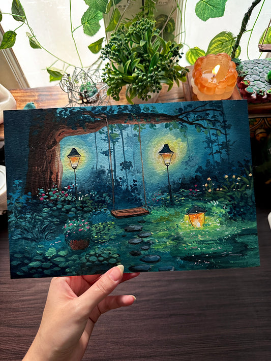 A4 Original Artwork of a Secret garden